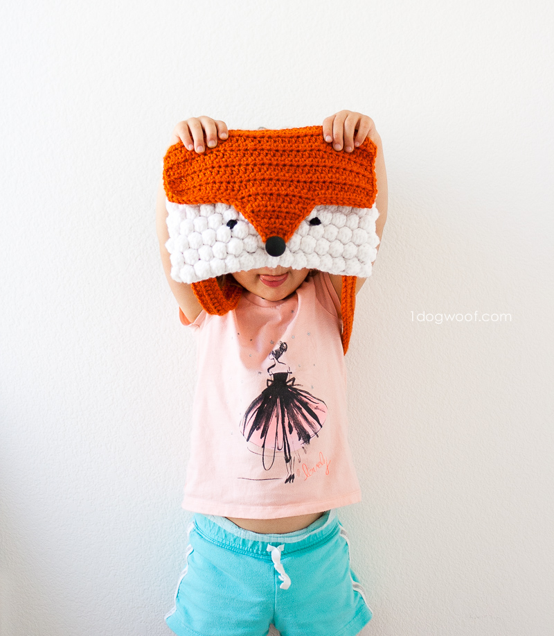 Orange You a Cute Fox Purse, free crochet pattern by 1dogwoof 狐狸头形钱包,通过1dogwoof钩针图案