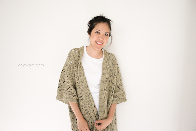 免费钩针模式为夏季钻石和服开衫,使用我们是针织棉花羊毛| www.ssjjudo.com