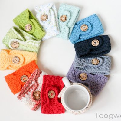 钩针编织的杯子舒适