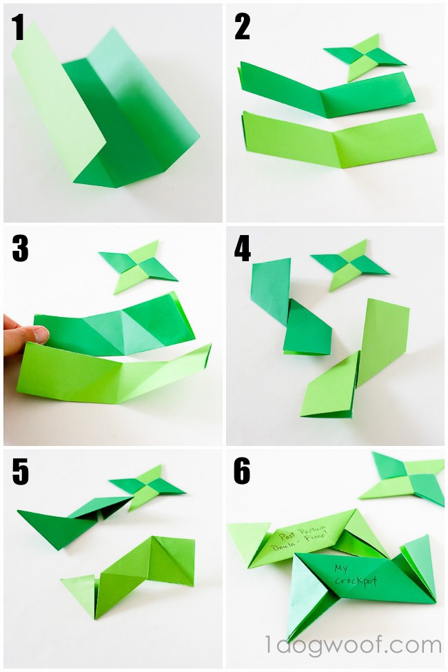 折纸飞镖说明|bw必威一只狗汪汪|#origami #pictorial #papercrafts
