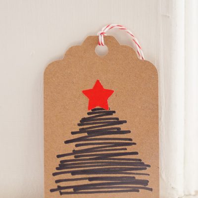 自制圣诞礼品标签日12：手绘圣诞树
