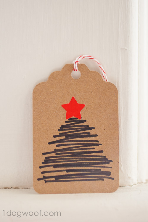 自制圣诞礼品标签日12：手绘圣诞树
