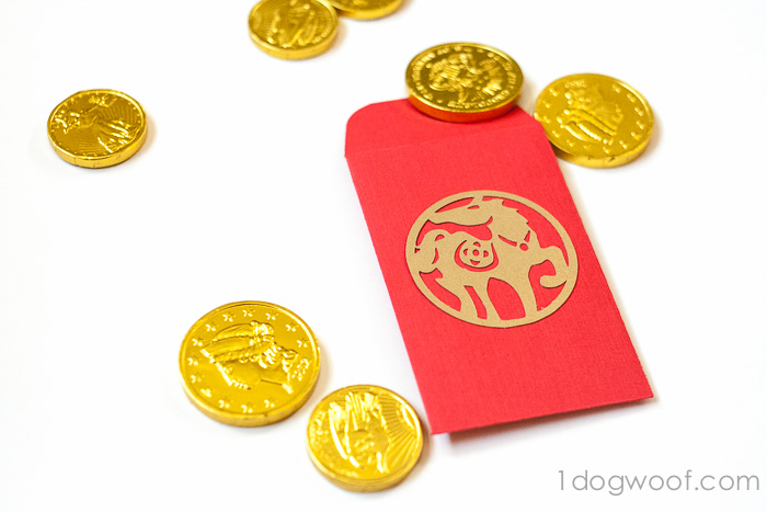 DIY红包巧克力金币为中国新年