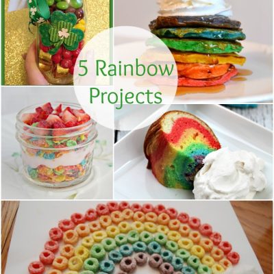 5个彩色彩虹项目
