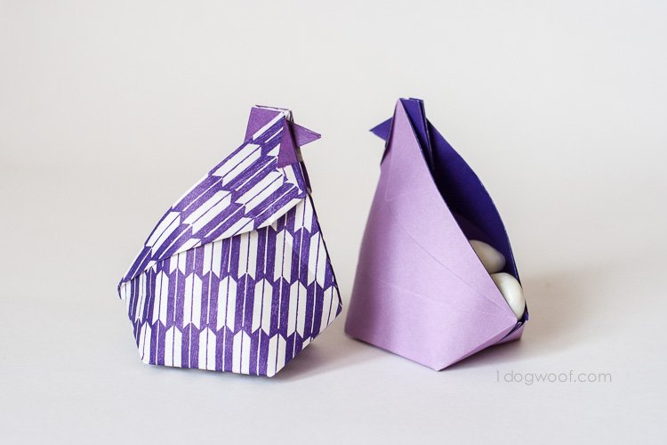 Origami Hen Treat Boxes | www.ssjjudo.com