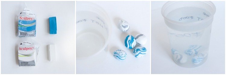 大理石的聚合物粘土鸡蛋 - 在微波固化聚合物粘土|www.ssjjudo.com