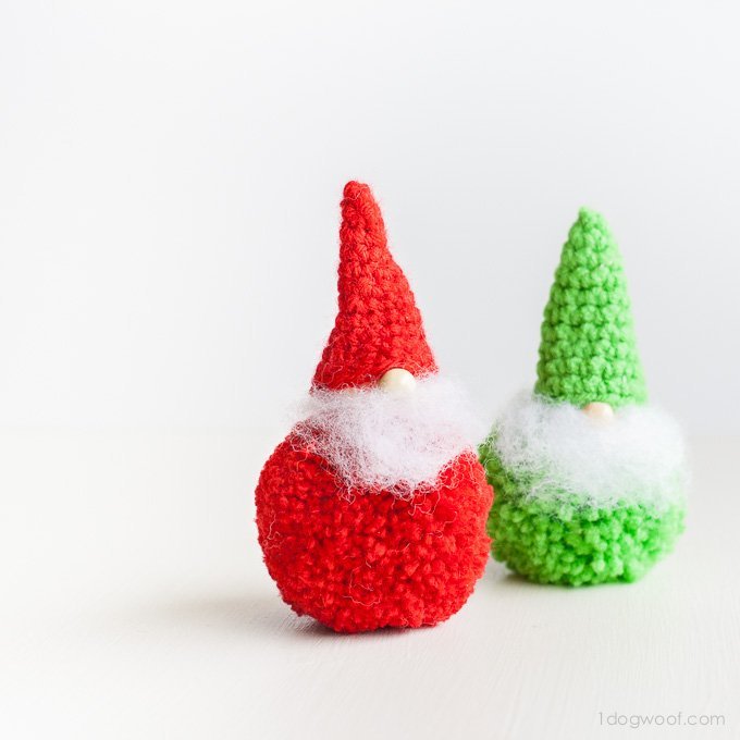 pom-pom gnomes {钩针图案}