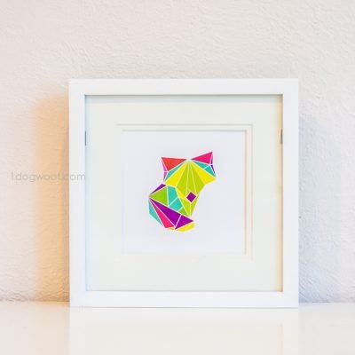 Origami Fox Digital Art Print