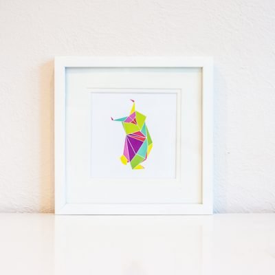 折纸猫头鹰数码艺术打印