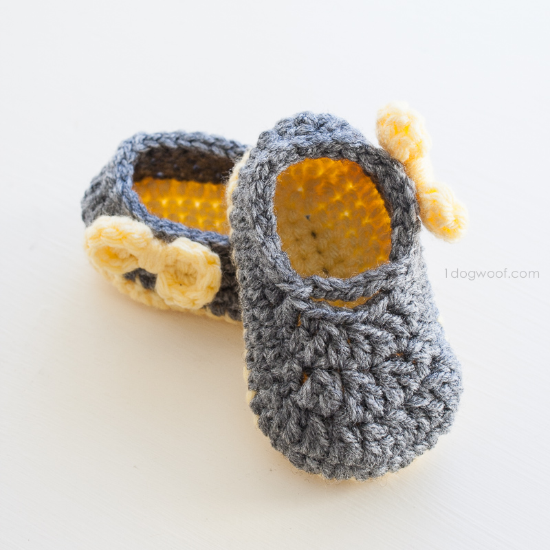 钩针编织了一对可爱的派简婴儿鞋|www.ssjjudo.com