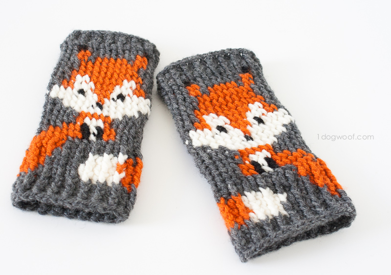 Fox Fingerless Gloves Crochet Pattern