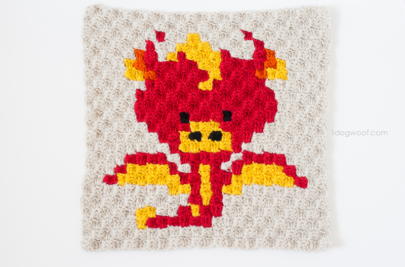 Zoodiacs Dragon C2C Crochet Graph