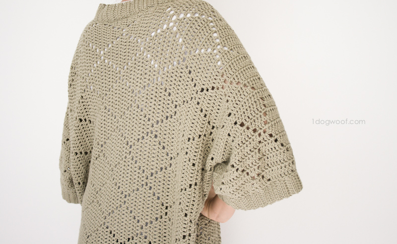 免费钩针模式为夏季钻石和服开衫，使用我们是针织棉花羊毛| www.ssjjudo.com