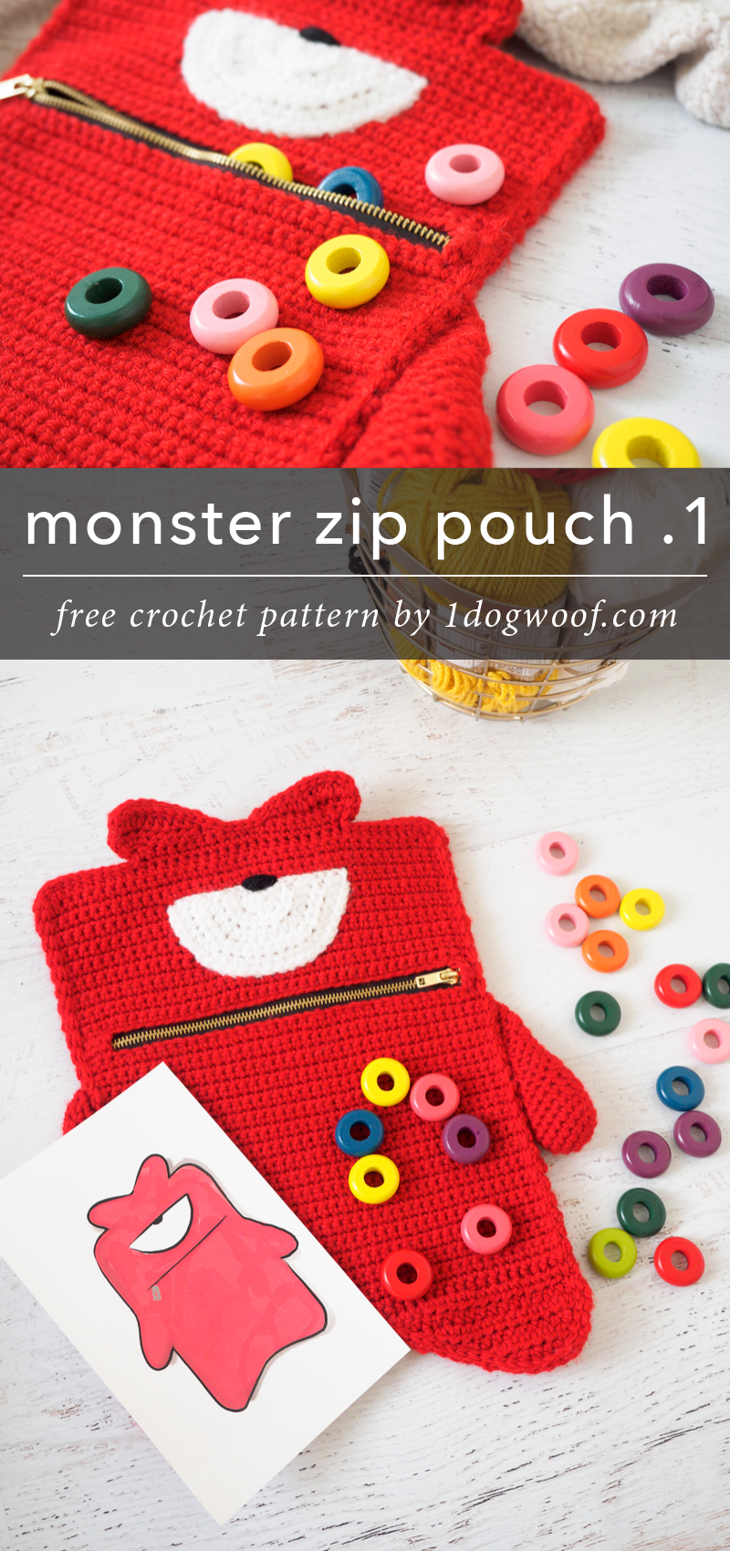 开尔文的红色怪物拉链袋作为一个有趣的礼物给孩子们!