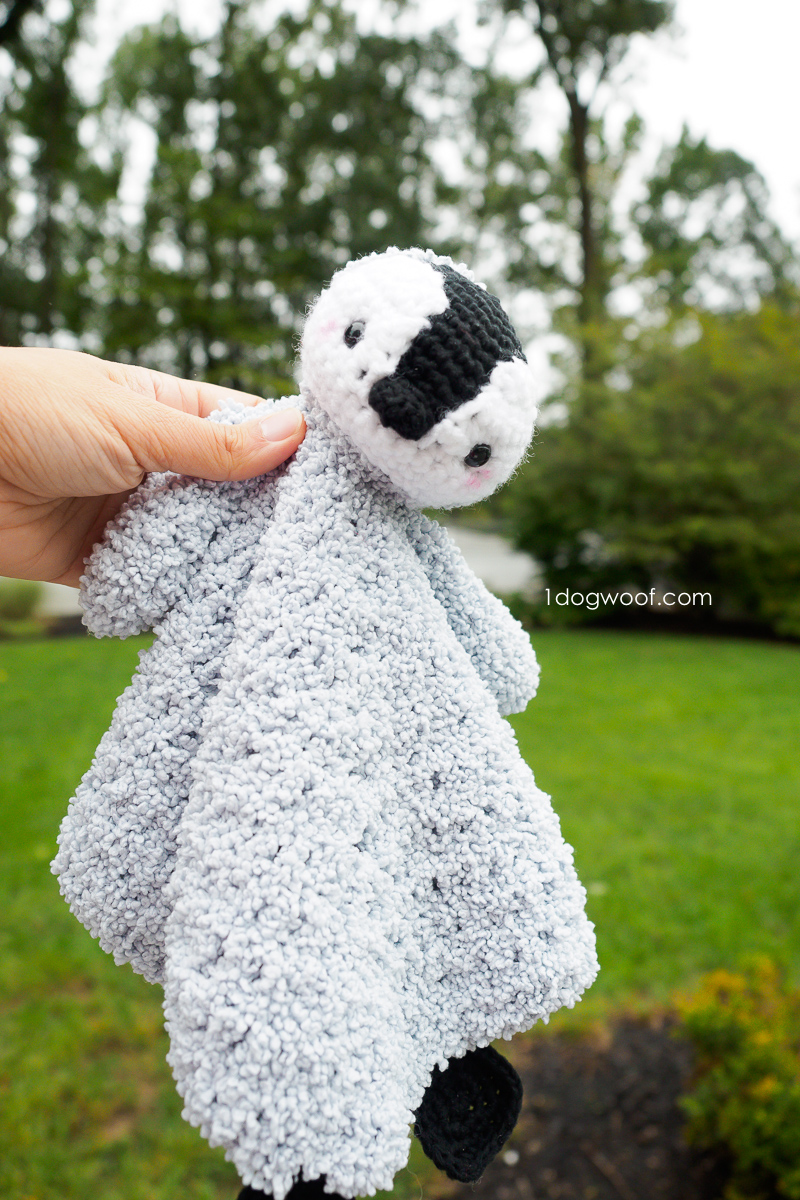 婴儿企鹅钩针编织可爱的安全毯