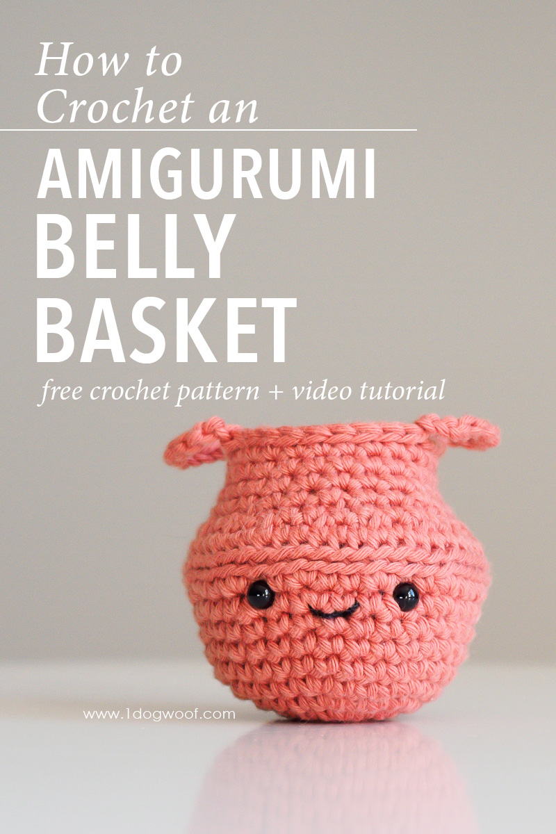 钩针编织的肚皮篮子，Amigurumi