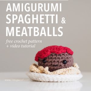 Amigurumi意大利面和肉丸钩针图案