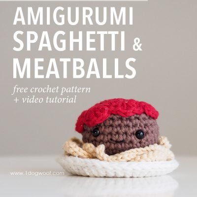Amigurumi意大利面和肉丸钩针图案