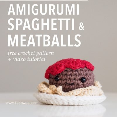 Amigurumi意大利面条和肉丸钩针图案