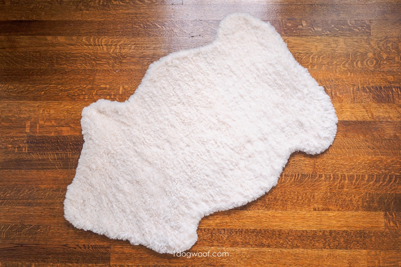 faux fur sheepskin on floor