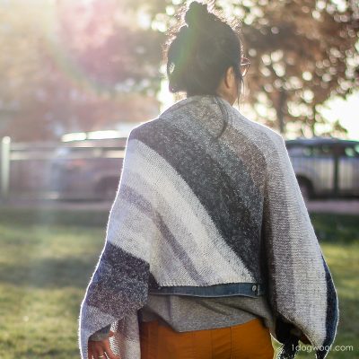 The Strata Bias Knit Wrap: Cool as a Rock