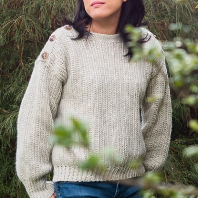 The High Line: A Button-Shoulder Crochet Sweater