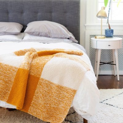 Terra Blanket: A Modern Buffalo Plaid Knitted Blanket